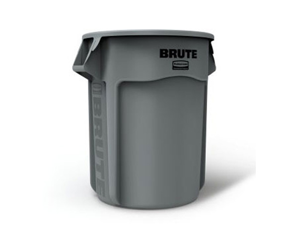 GRAY BRUTE® Container without Lid 26.39" dia x 33" h 55 gal 52.9 lb 67.03 cm dia x 83.82 cm 208.2 L 24 kg