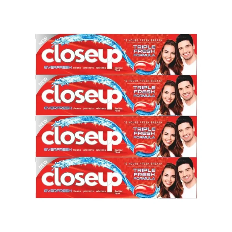 Toothpaste CLOSE UP Triple Fresh Gel, Red Hot Flavor - Bright Eazy