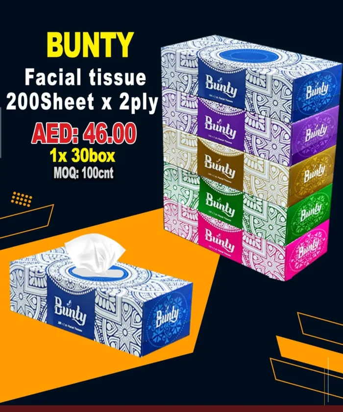 Facial Tissue BUNTY 2ply - Bright Eazy